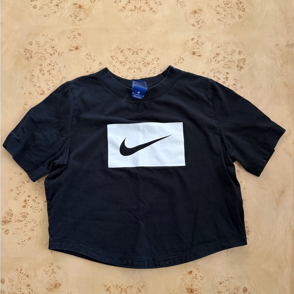 Nike Kids Black and White Logo Tee